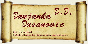 Damjanka Dušanović vizit kartica